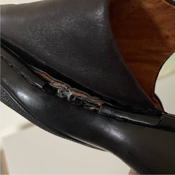 Born Concept Leather Wedge Slide Sandals in Black Size 10 - Picture 4 of 7